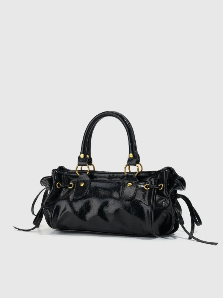 Lennox Rivet Wax Leather Crossbody Tote