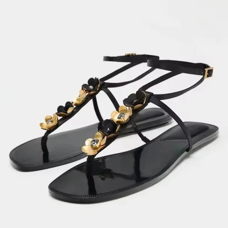 Fleur Ankle-Strap Flat Sandal