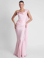 Lucille Satin Backless Mermaid Maxi Dress