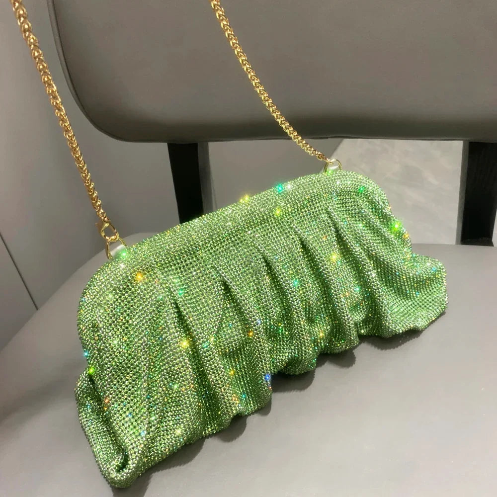 Rhinestone Fold Clutch – Maya