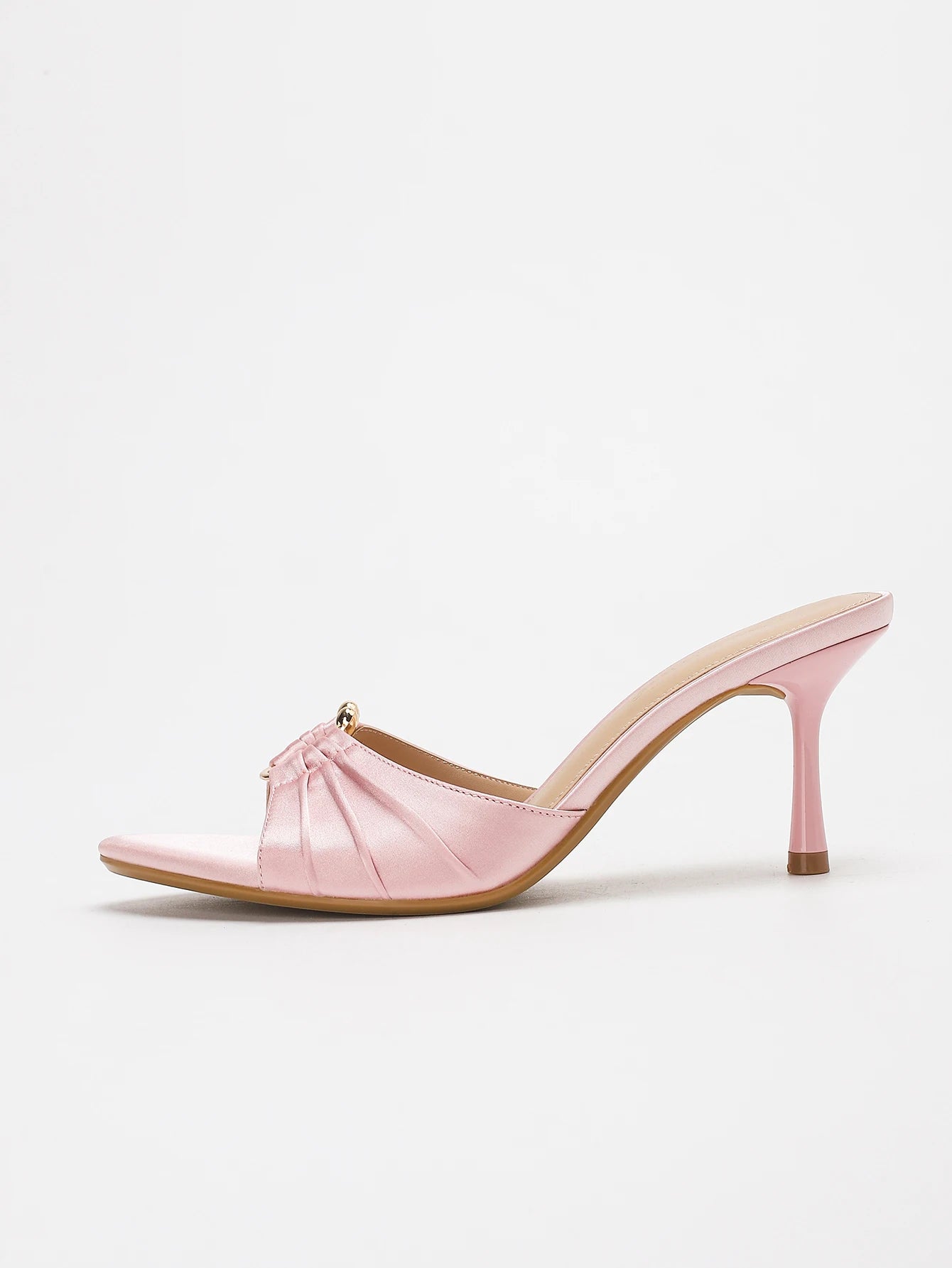 Carys Satin Stiletto Mule Sandal
