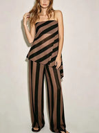 Hazelton Asymmetrical Top & Pants Set