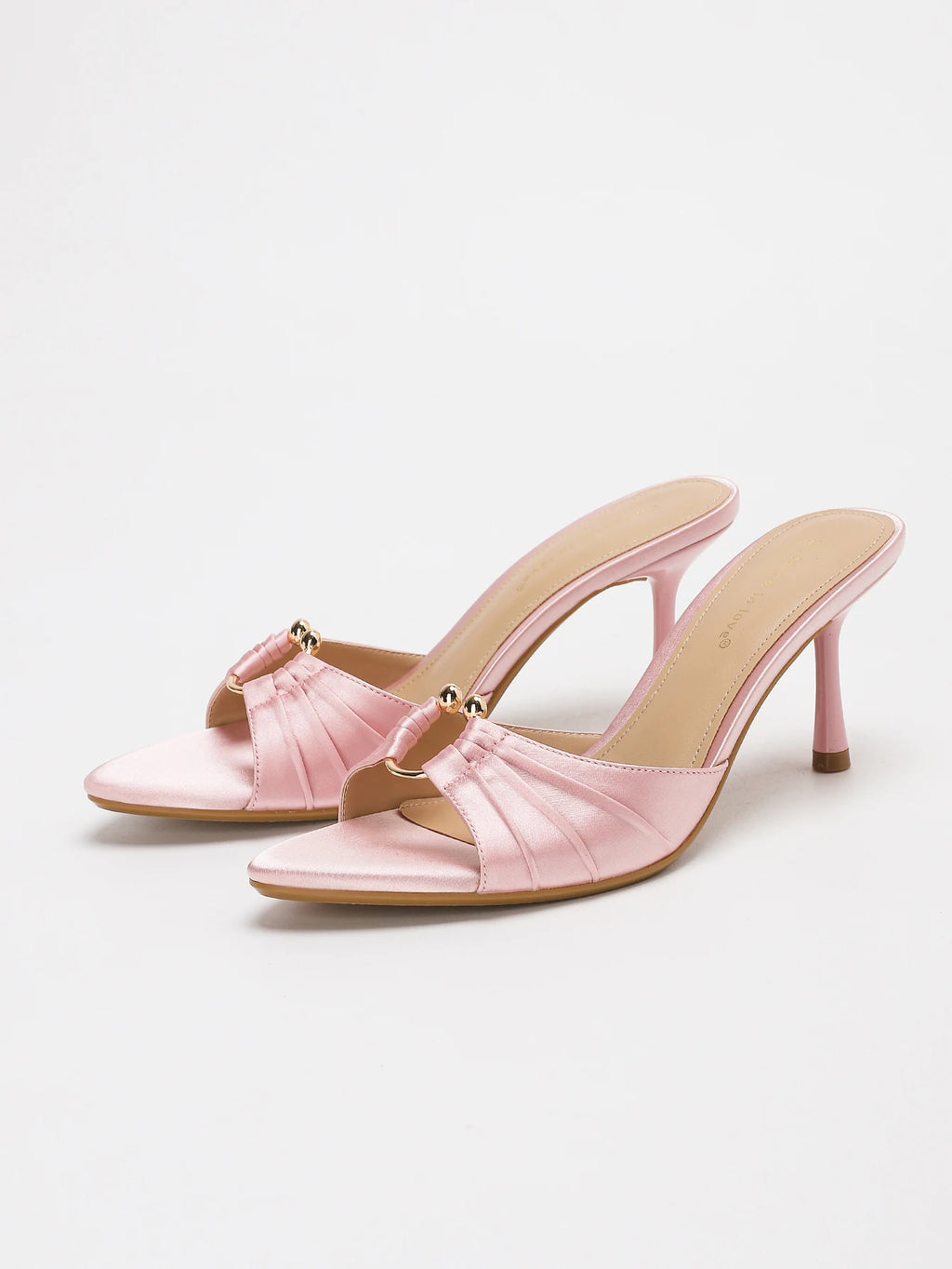 Carys Satin Stiletto Mule Sandal