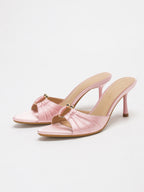 Carys Satin Stiletto Mule Sandal