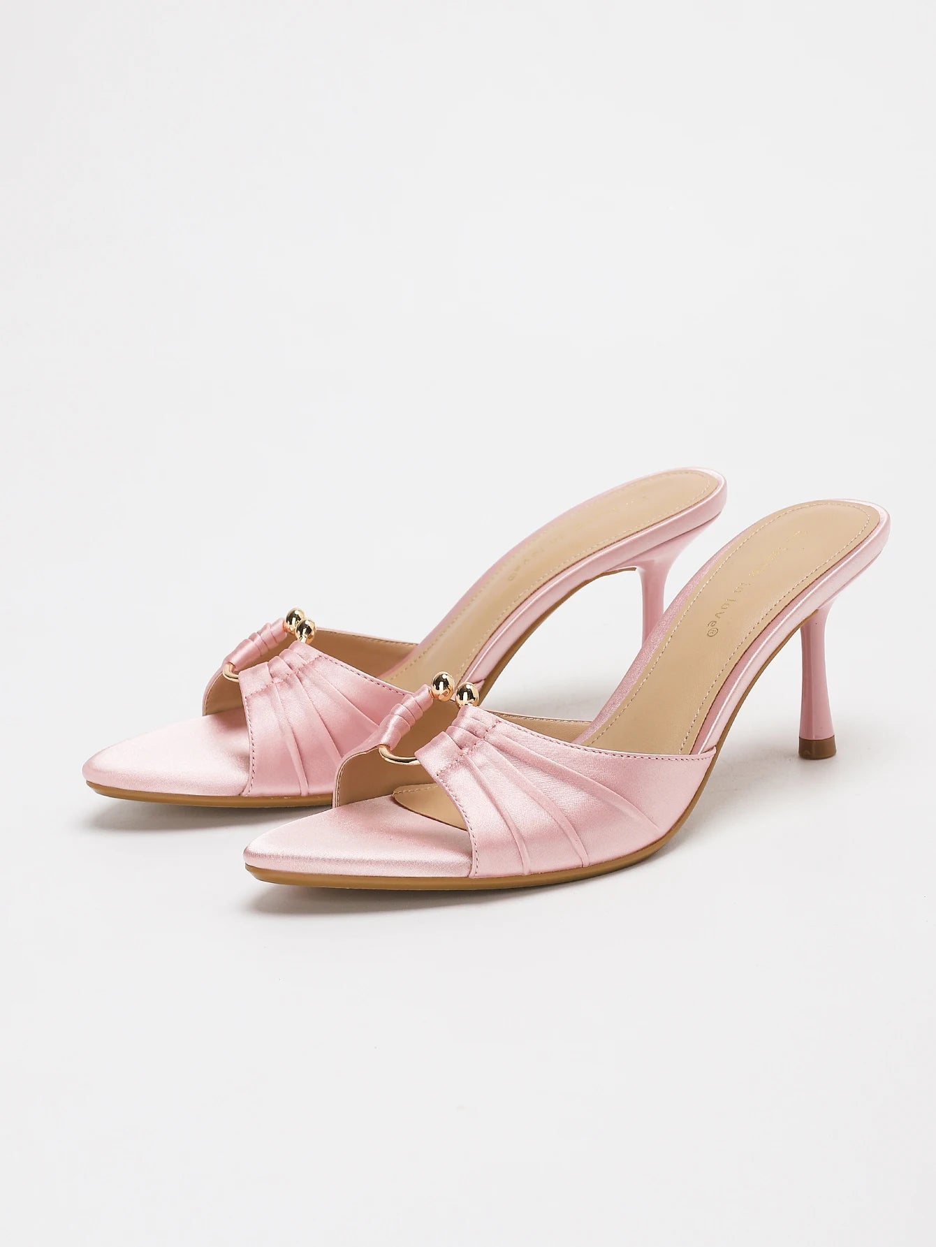 Carys Satin Stiletto Mule Sandal
