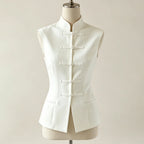 Clairemont Frog-Button Stand Collar Vest