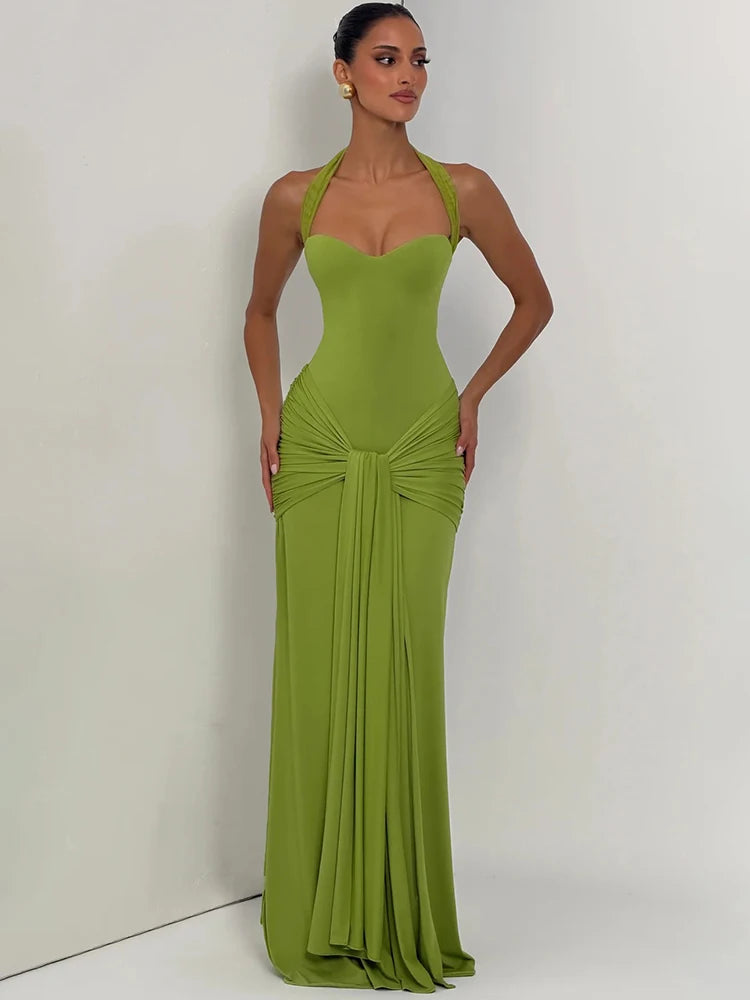 Pemberton Halter Backless Maxi Dress