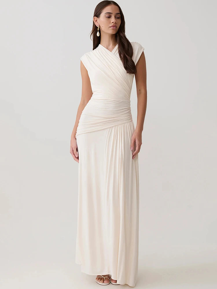 Ophira V-Neck Wrap Maxi Dress