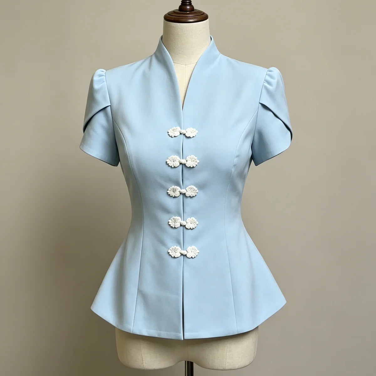 Capucine Polka Dot Peplum Blouse