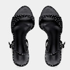 Camille Satin Kitten-Heel Sandal