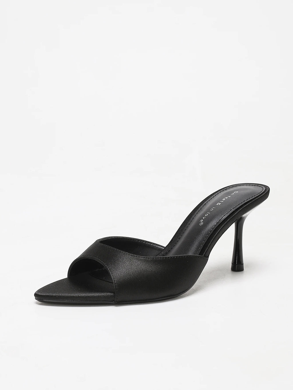 Constance Satin Stiletto Mule