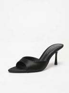Constance Satin Stiletto Mule