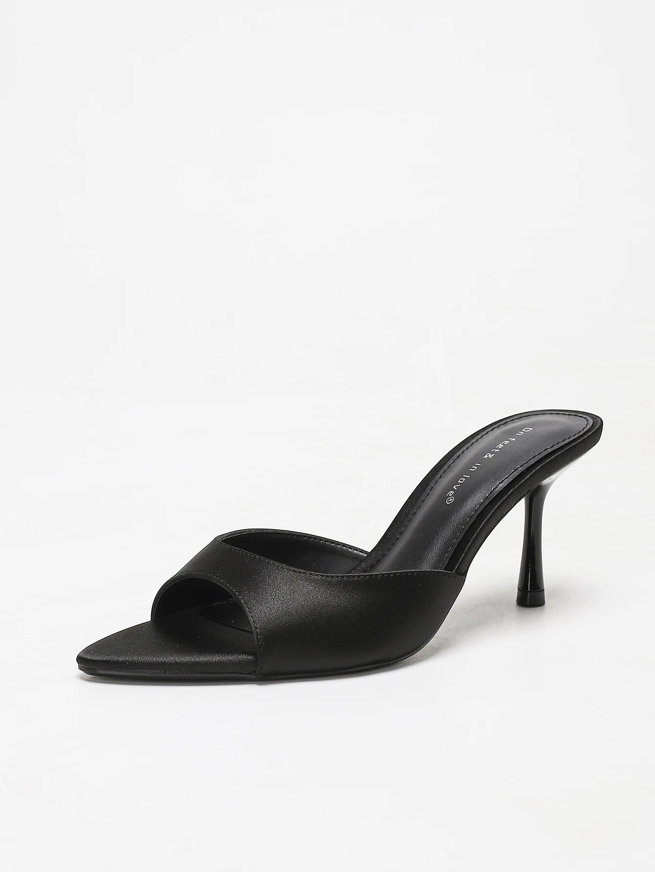 Constance Satin Stiletto Mule