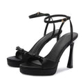 Genevieve Silk Bow Platform Sandal