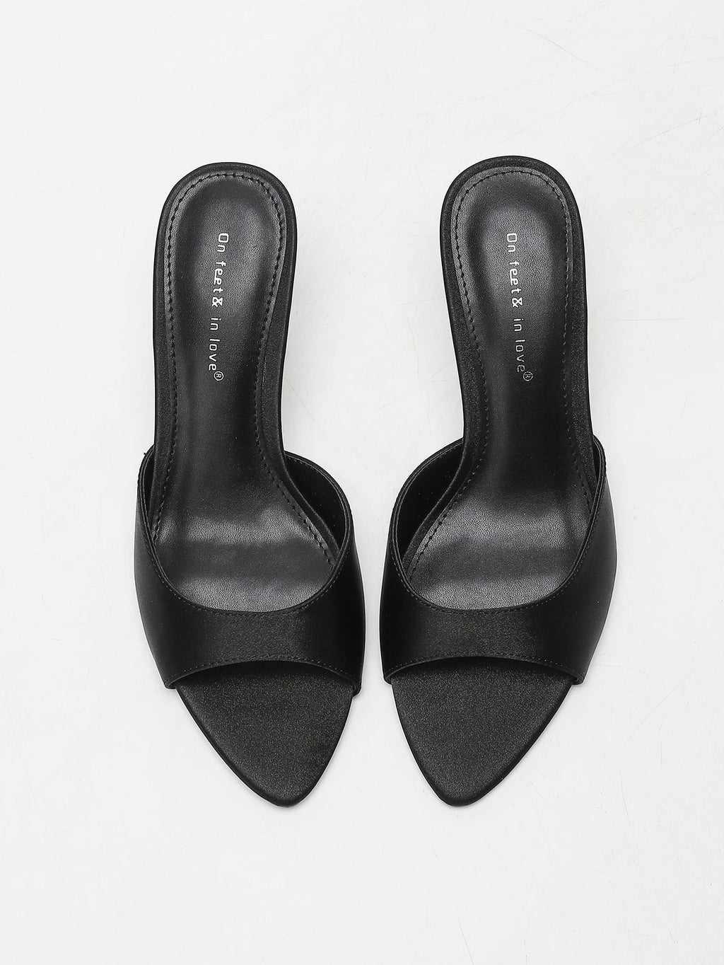 Constance Satin Stiletto Mule