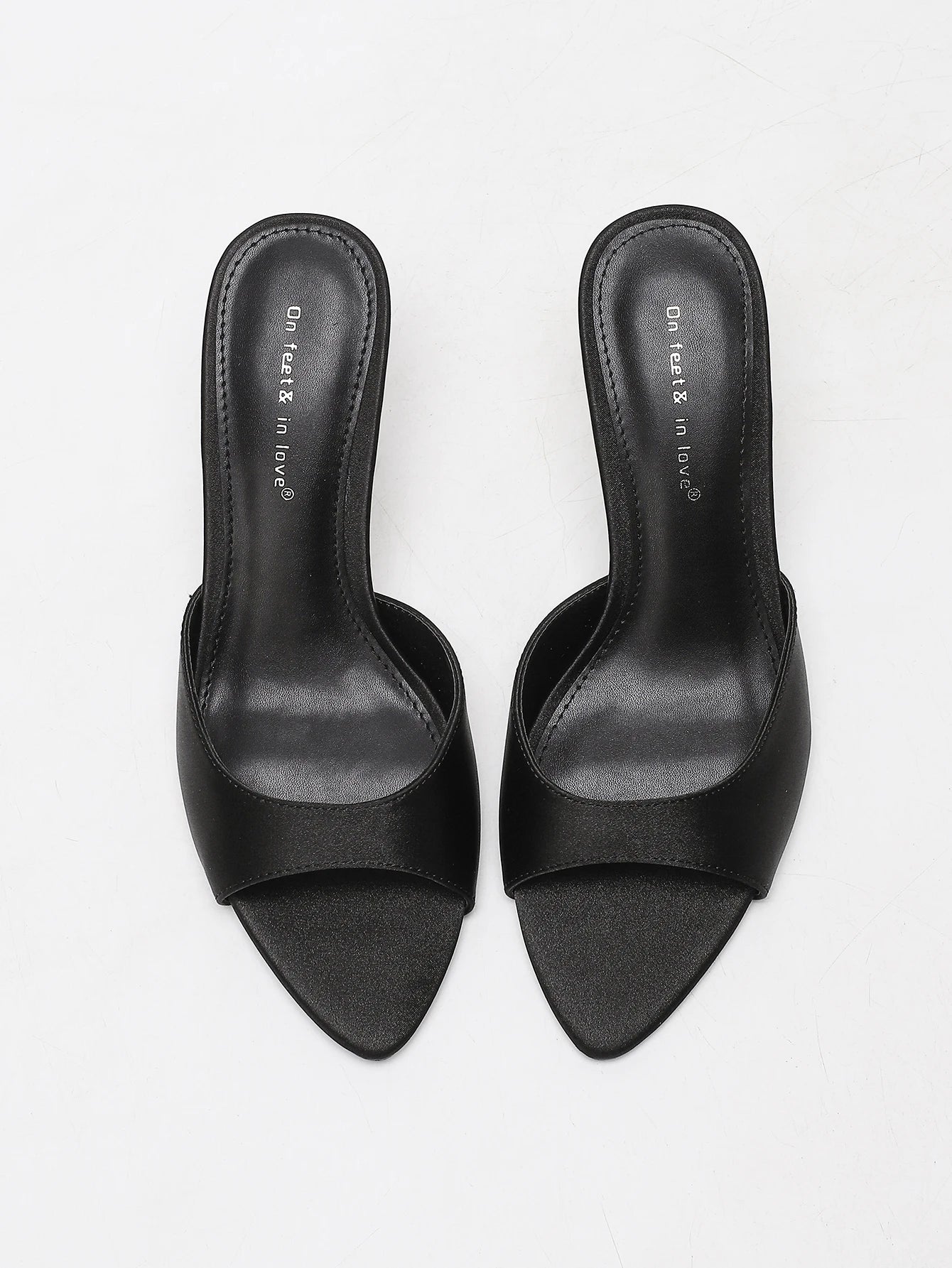 Constance Satin Stiletto Mule