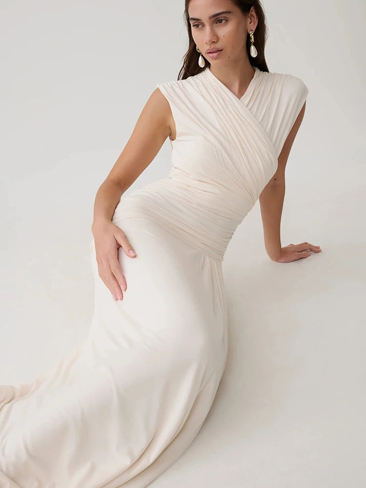 Ophira V-Neck Wrap Maxi Dress