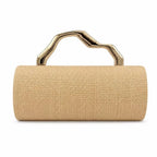 Farrah Straw Barrel Evening Clutch