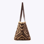 Fallon Striped Woven Beach Tote