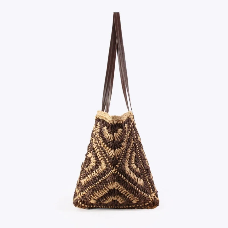 Fallon Striped Woven Beach Tote