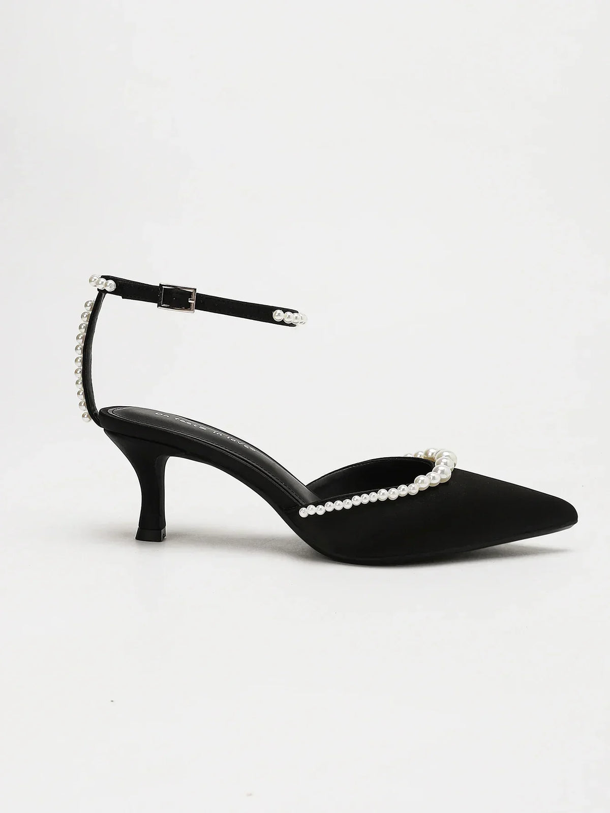 Pearl-Trim Kitten Mule – Ines