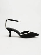 Pearl-Trim Kitten Mule – Ines