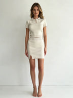 Karsyn Polo Knit Top & Skirt Co-ord