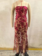 Noor Strapless Floral Lace Mermaid Gown