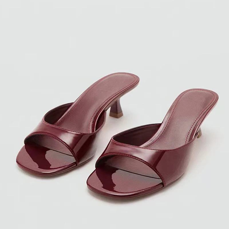 Aurelie Leather Slide Sandal