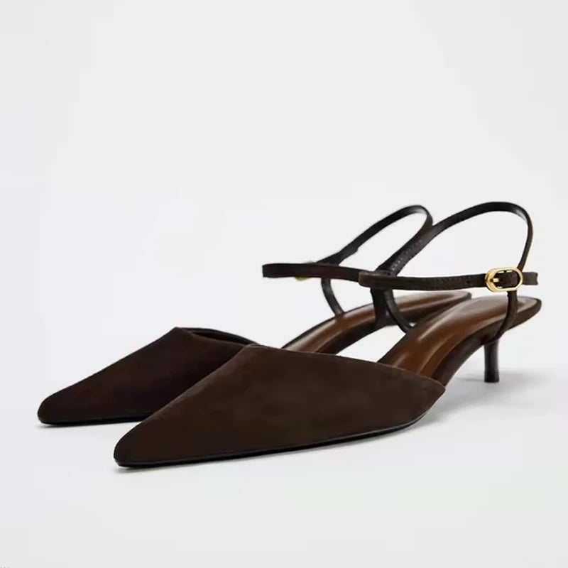 Abrielle Buckle Strap Mule Pump