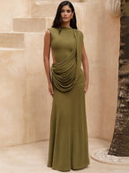 Parisienne High-Neck Cutout Mermaid Maxi Dress