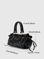 Lennox Rivet Wax Leather Crossbody Tote