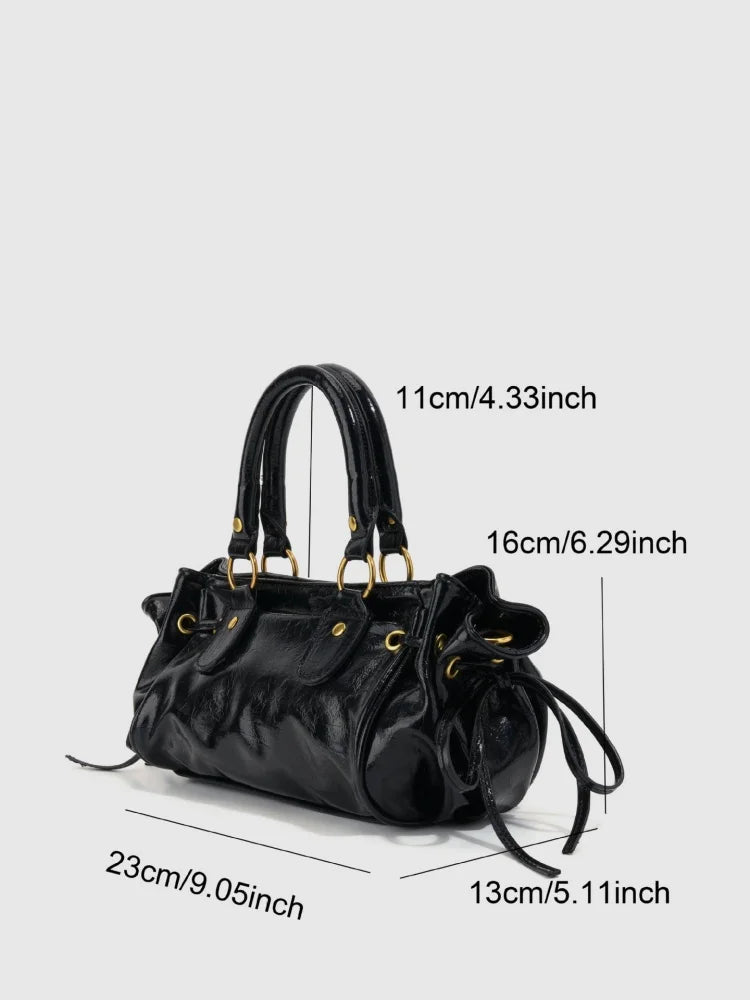 Lennox Rivet Wax Leather Crossbody Tote