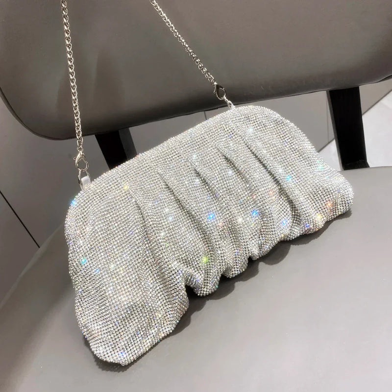 Rhinestone Fold Clutch – Maya