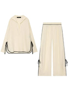 Lapel Blouse & Pant Set – Ivy