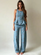 Denim Peplum Set – Coco