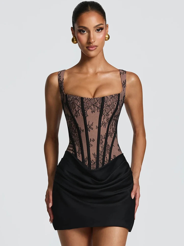 Madigan Lace Corset Mini Dress