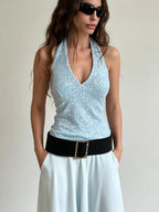 Charlotte Sequin Wrap Tank