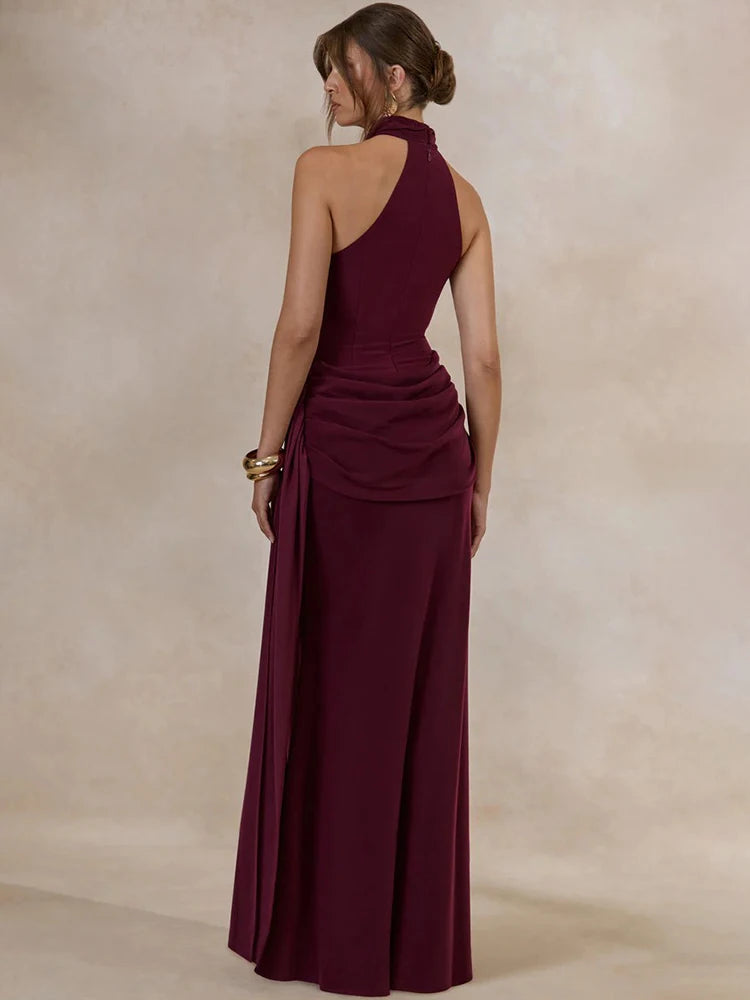Modeste Halter One-Shoulder Mermaid Gown