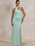 Modeste Halter One-Shoulder Mermaid Gown