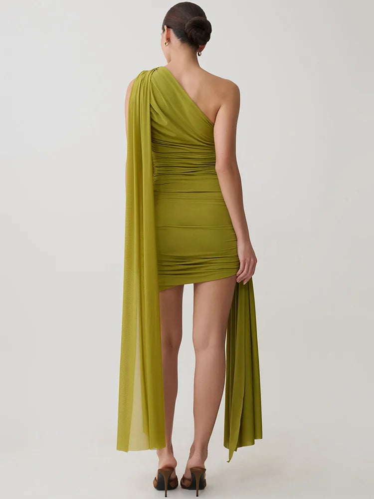 Pandora One-Shoulder Backless Mini Dress