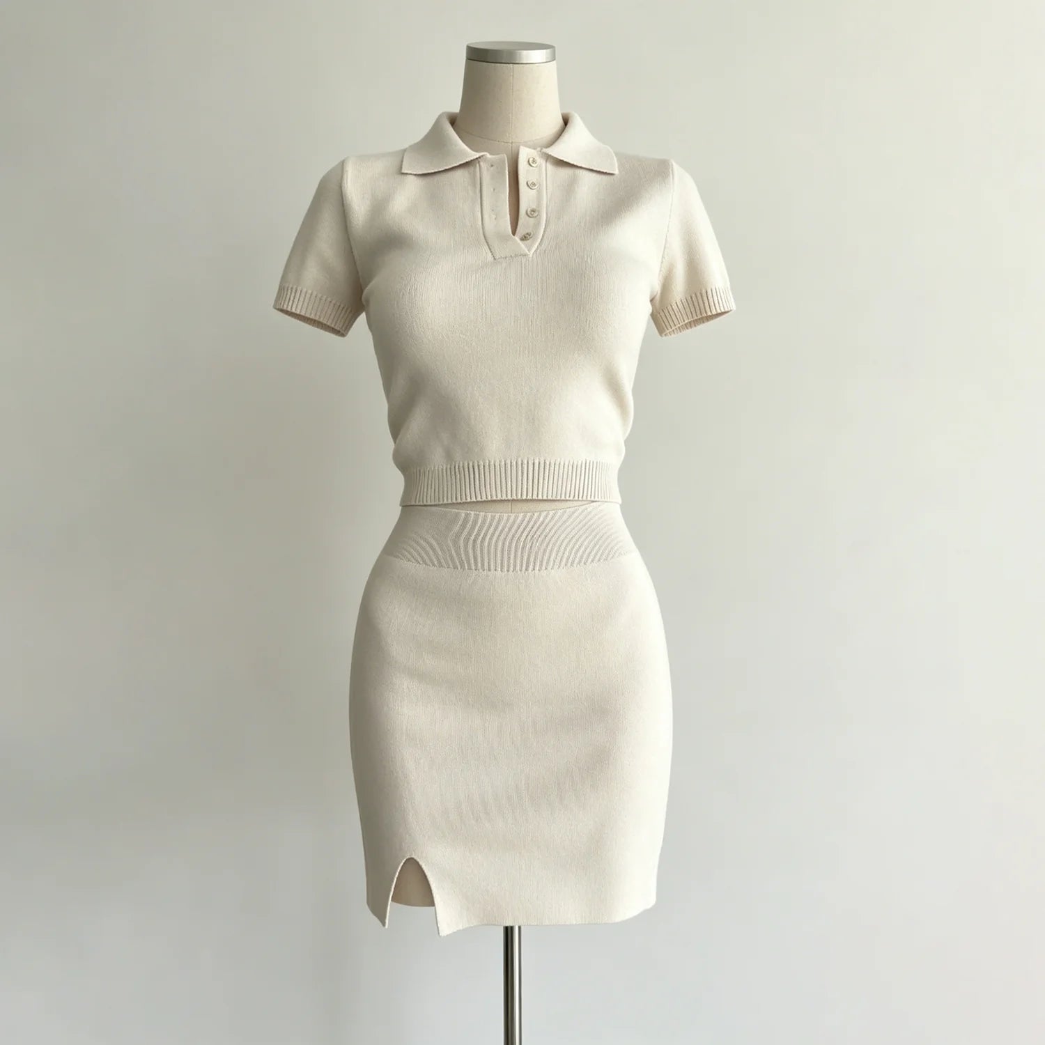 Karsyn Polo Knit Top & Skirt Co-ord