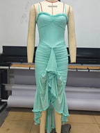 Magnolia Ruffled Draped Maxi Dress