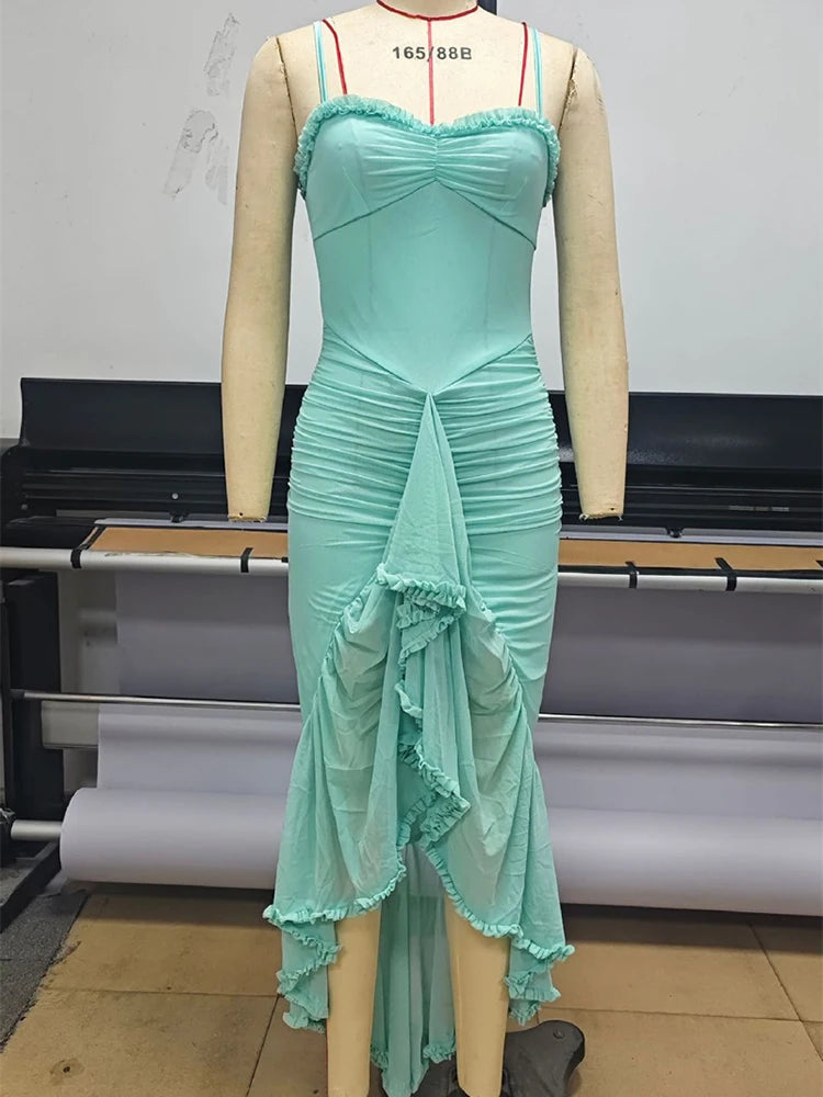 Magnolia Ruffled Draped Maxi Dress