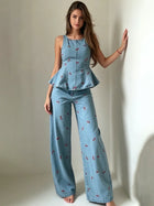 Denim Peplum Set – Coco