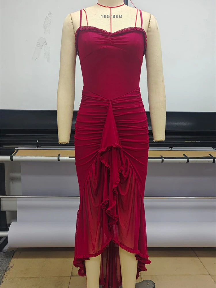Magnolia Ruffled Draped Maxi Dress