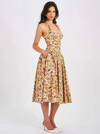 Reeva Floral Halter Midi Dress