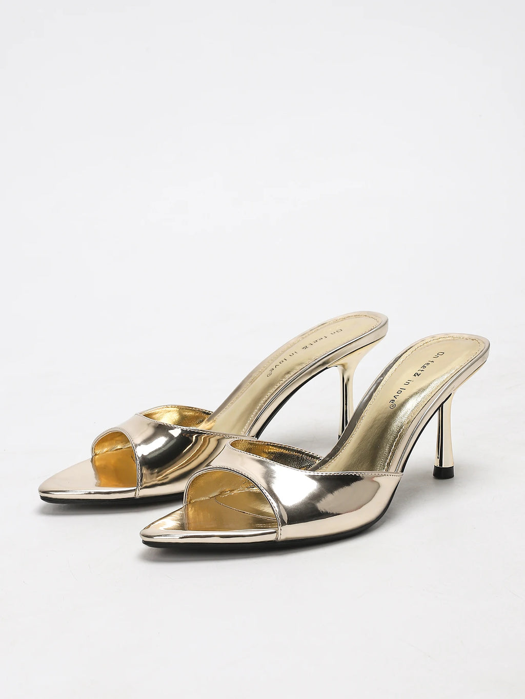 Dauphine Metallic Strap Heeled Sandal