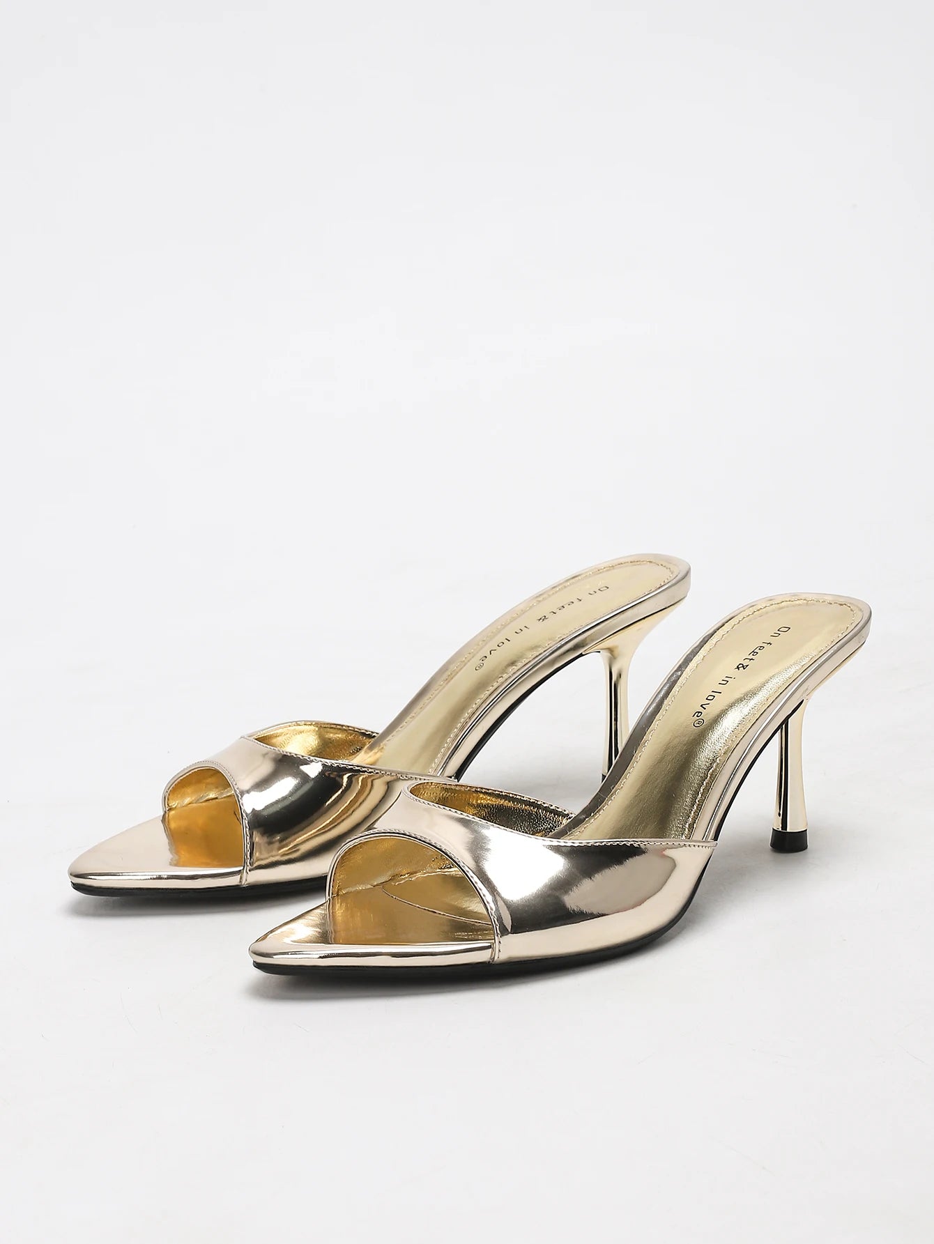 Dauphine Metallic Strap Heeled Sandal