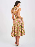 Reeva Floral Halter Midi Dress